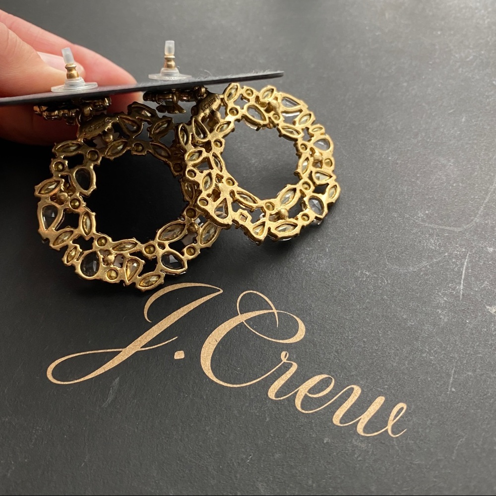 🌱 J. Crew crystal wreath earrings - Picture 8 of 8